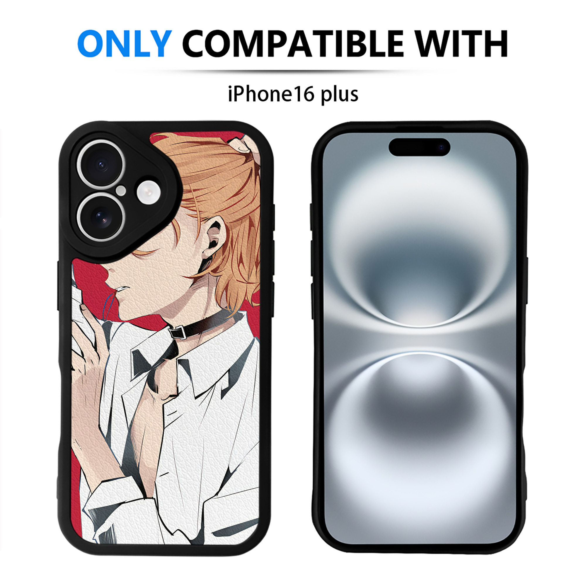 （画像用） 文豪ストレイドッグス Bungo Stray Dogs 【iPhone 16シリーズ対応】シリコンスマホケース（レザー調） 材質：シリコン